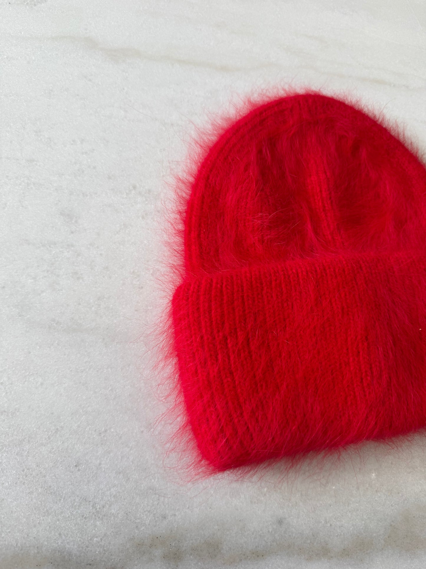 FLUFFY ANGORA BEANIE -  Mid of Oct