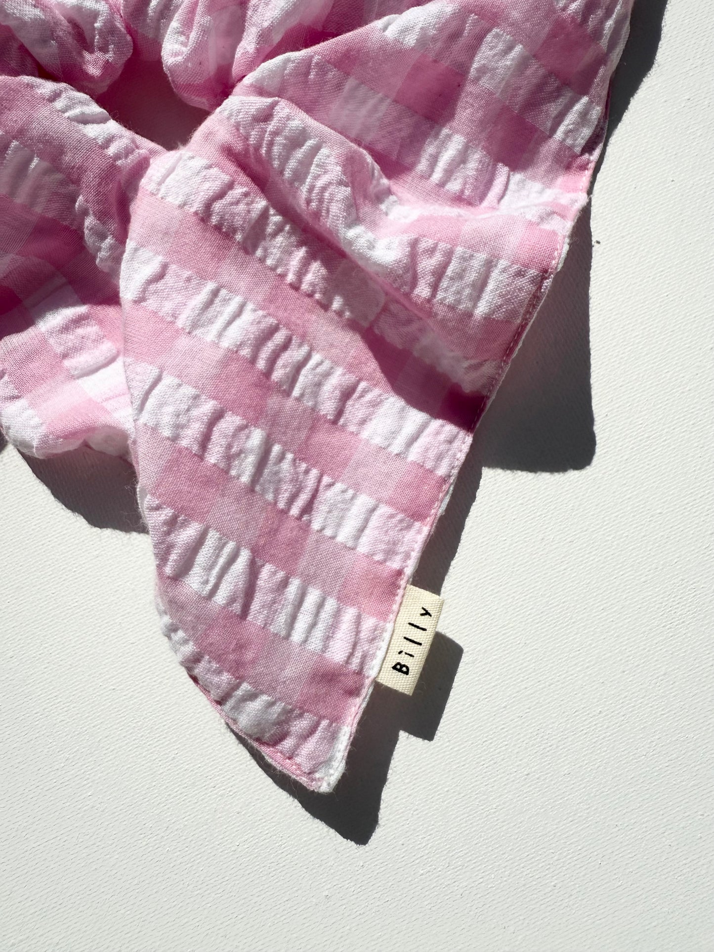 GINGHAM PETAL SCRUNCHIES - crystal bright