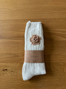 CROCHET COOKIE FLOWERS SOCKS