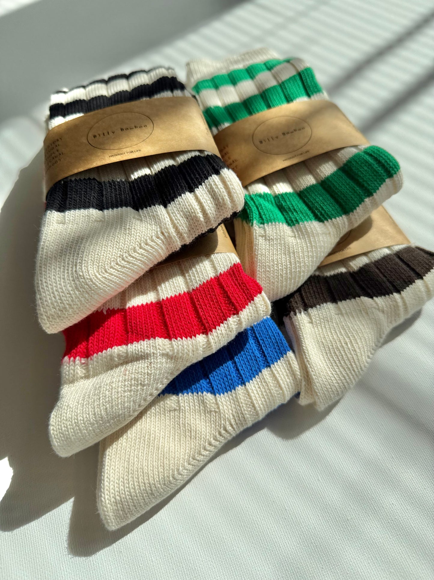 COLOR STRIPE HIGH SOCKS