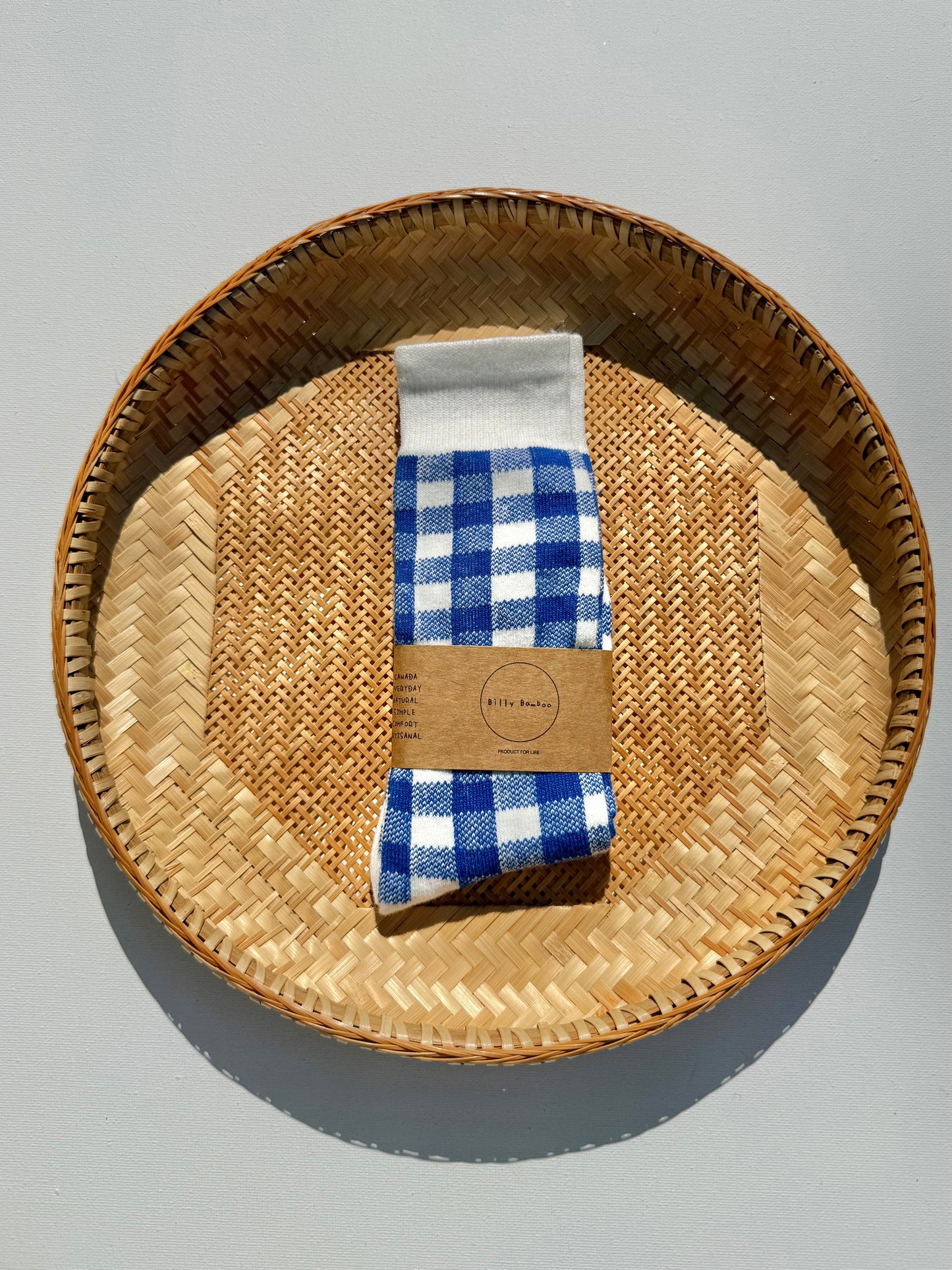 KIDS GINGHAM HIGH SOCKS