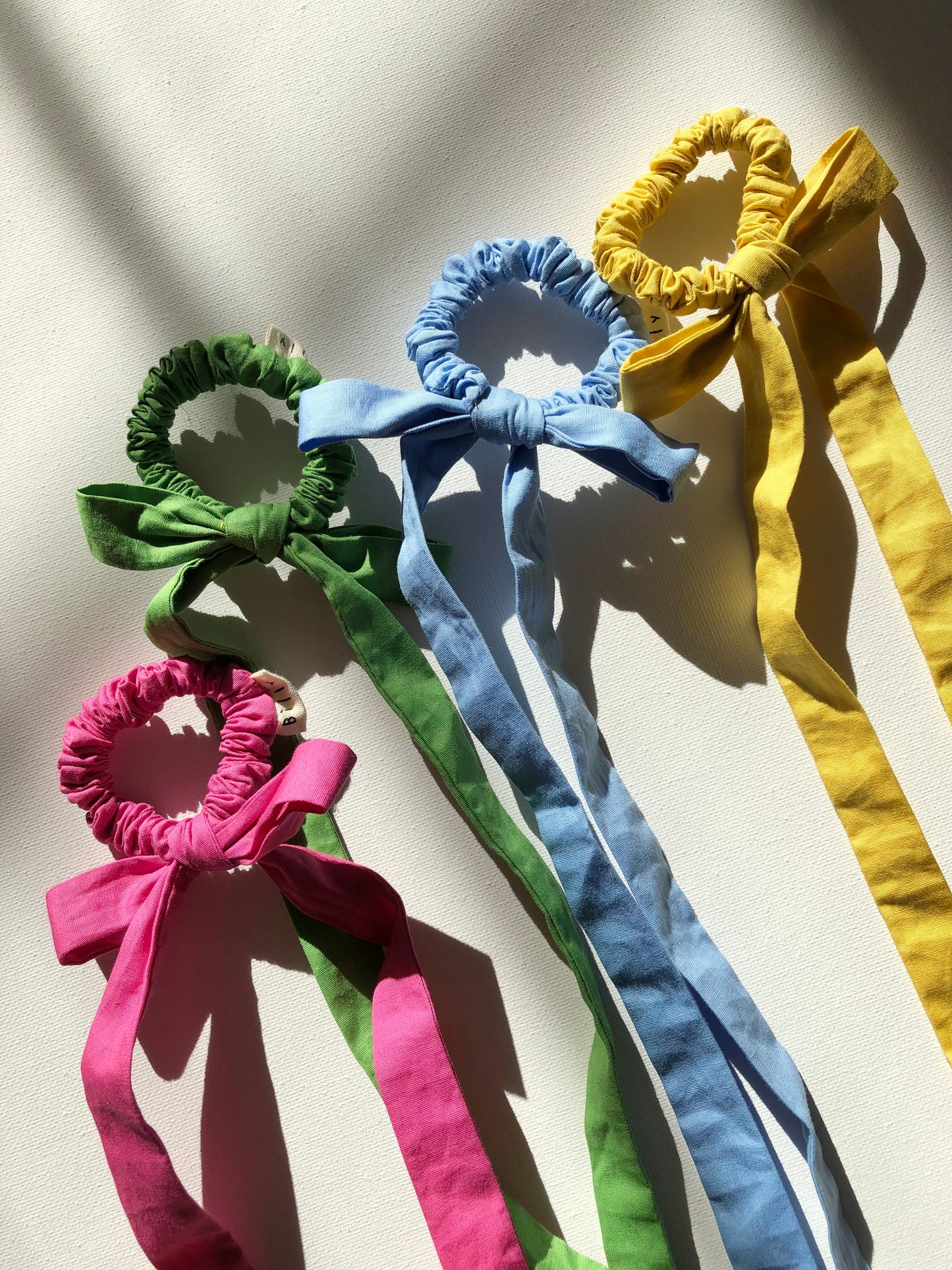 COTTON POPLIN MINI BOW SCRUNCHIES