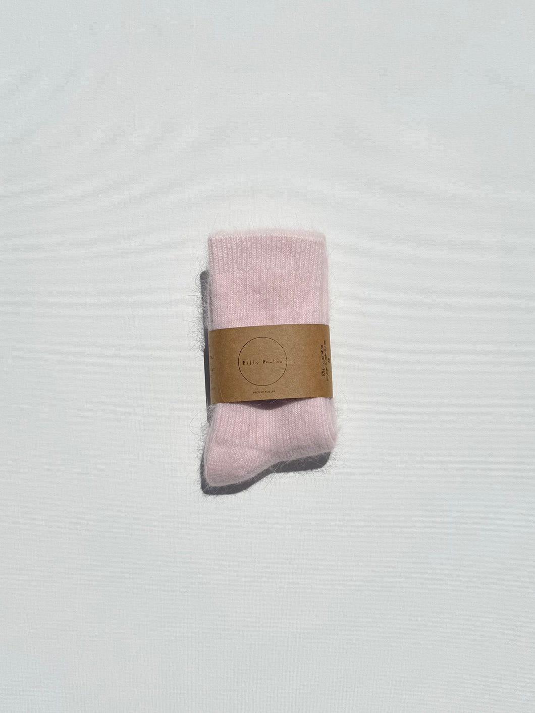 ANGORA WOOL SOCKS - snow pastel
