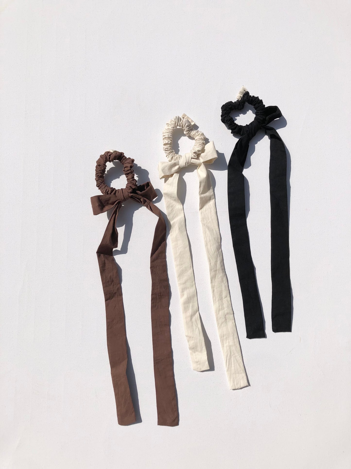 COTTON POPLIN MINI BOW SCRUNCHIES