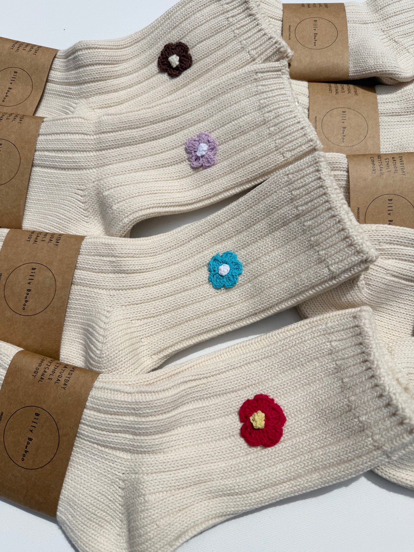 CROCHET HAPPY FLOWER SOCKS