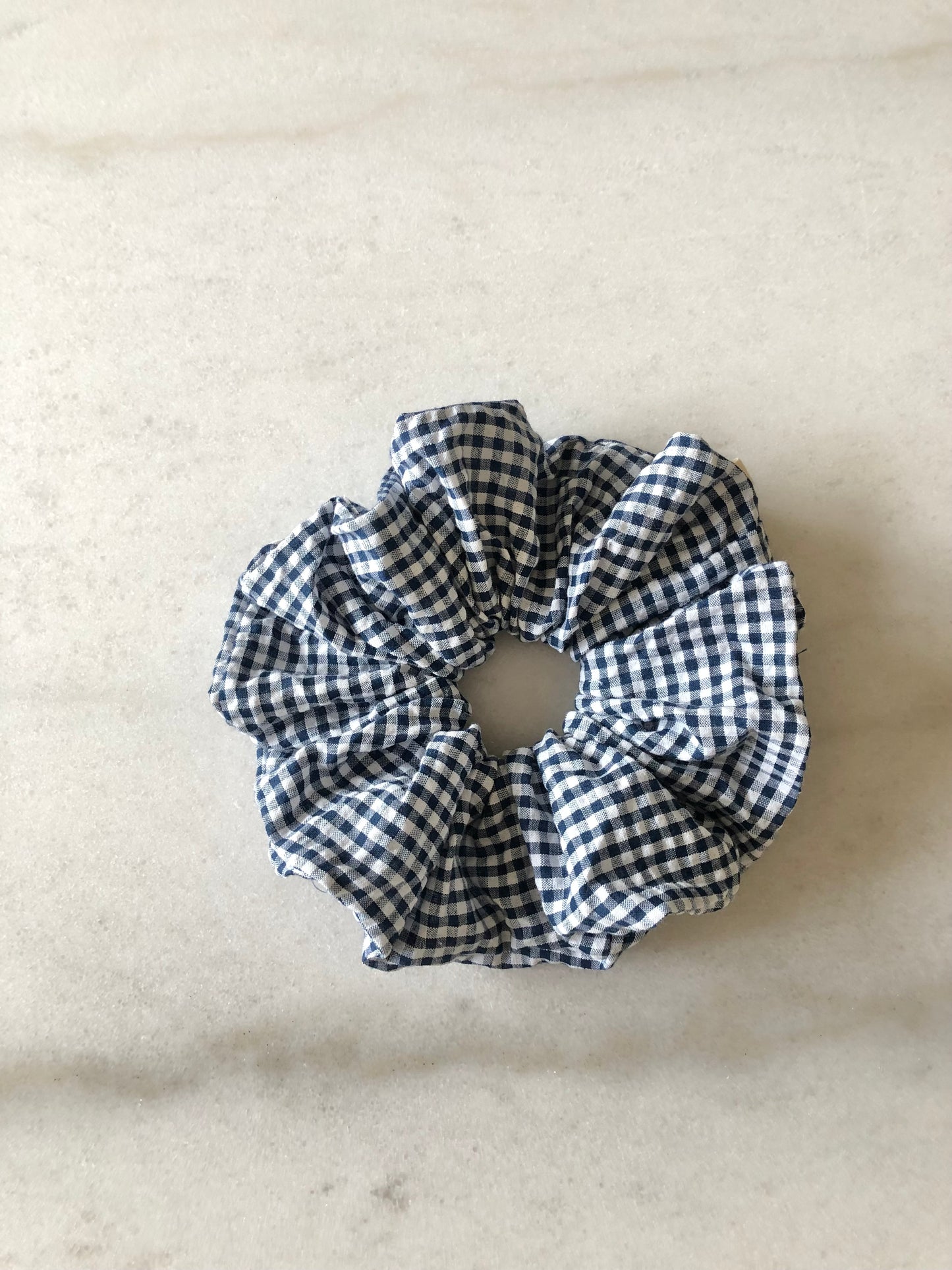 MINI GINGHAM SEERSUCKER SCRUNCHIES - neutral