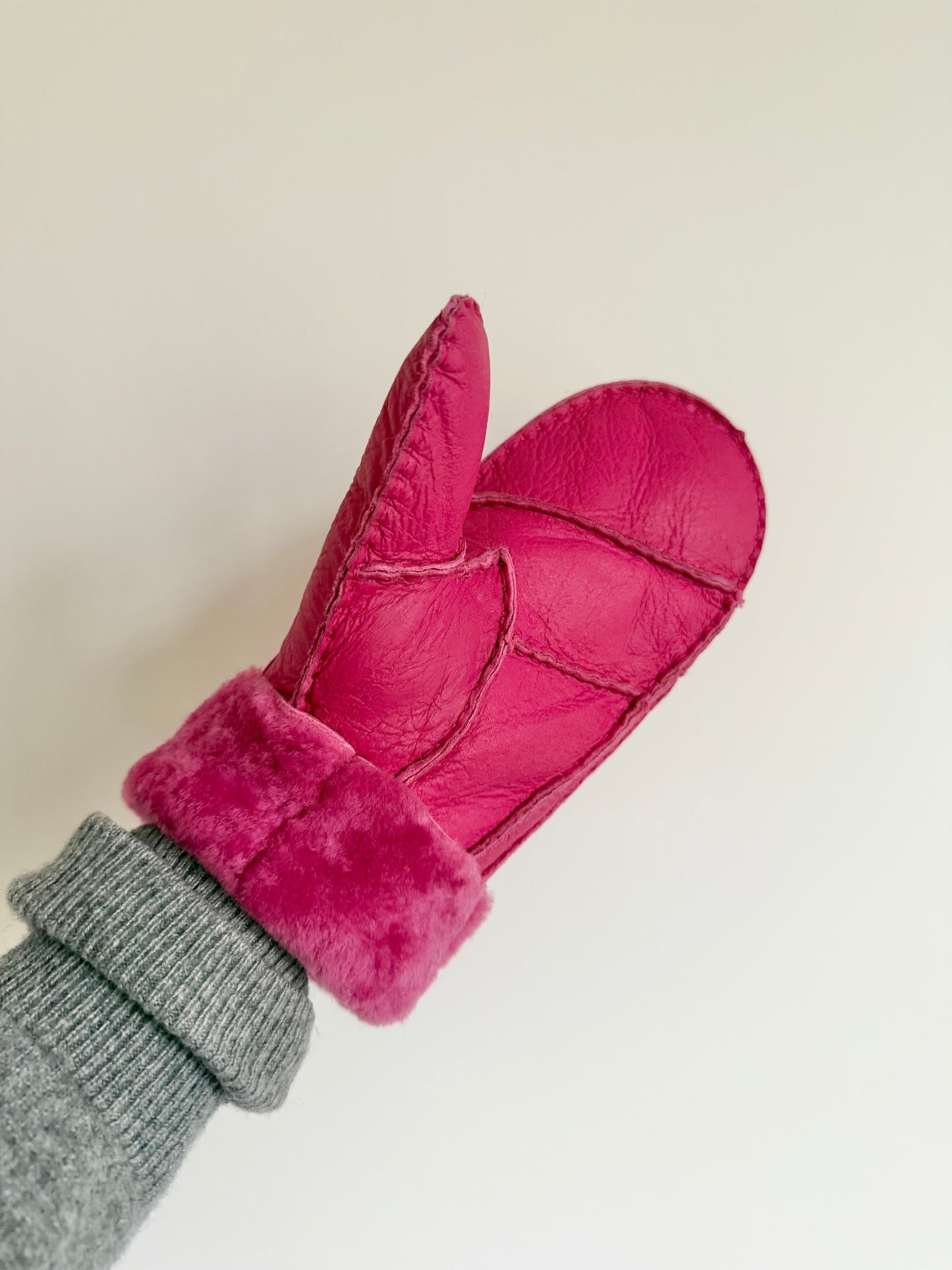 SHEARLING MITTENS