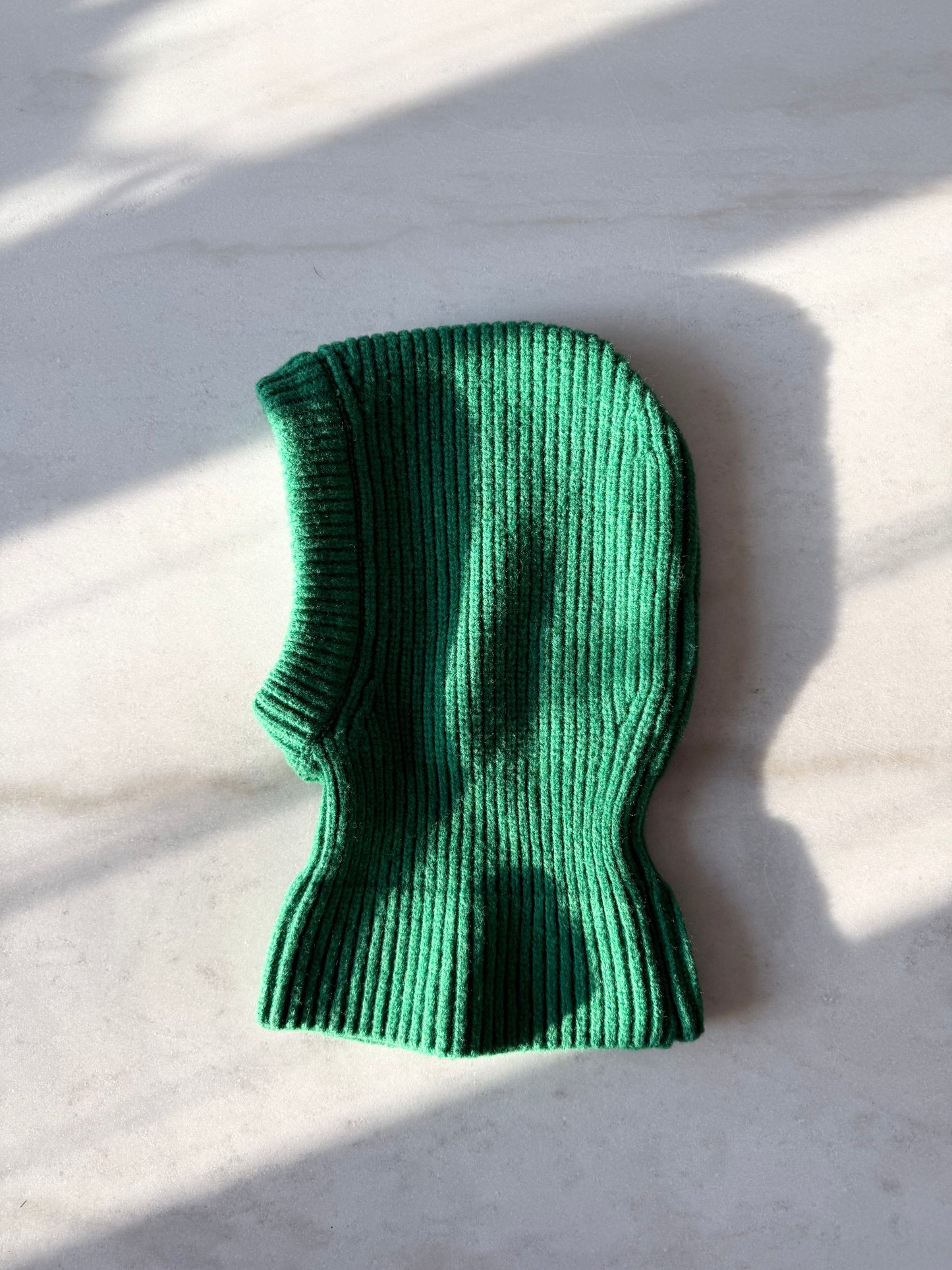 CHUNKY RIB FUZZY WOOL BALACLAVA