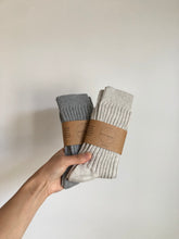 Load image into Gallery viewer, RIBBED COTTON HIGH SOCKS - neutral