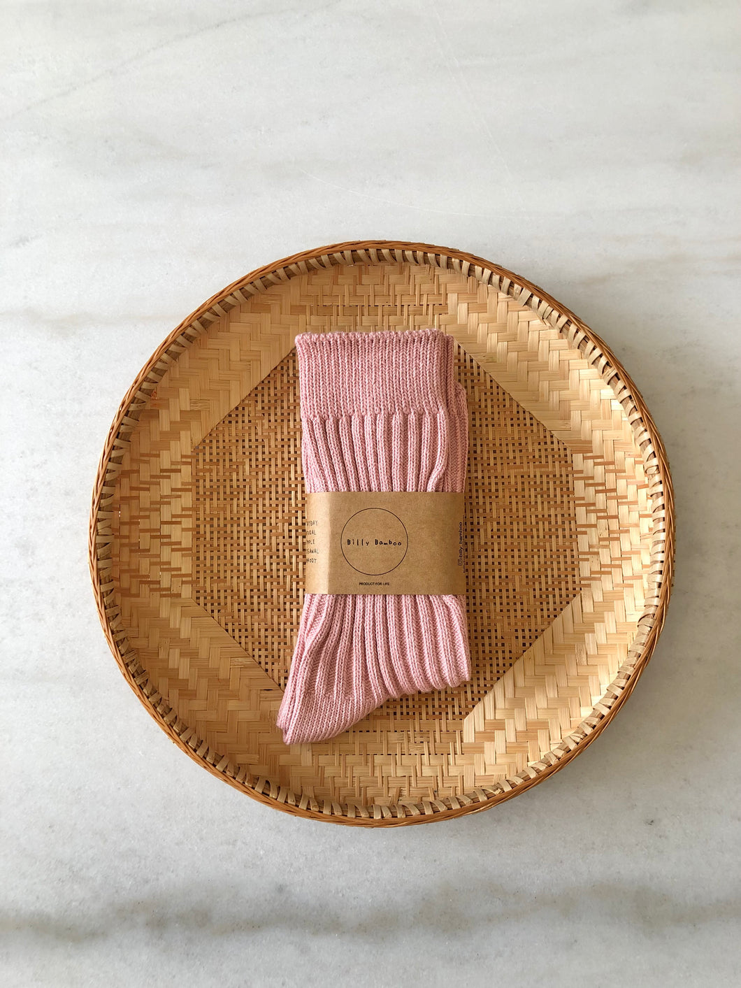 RIBBED COTTON HIGH SOCKS - pastel