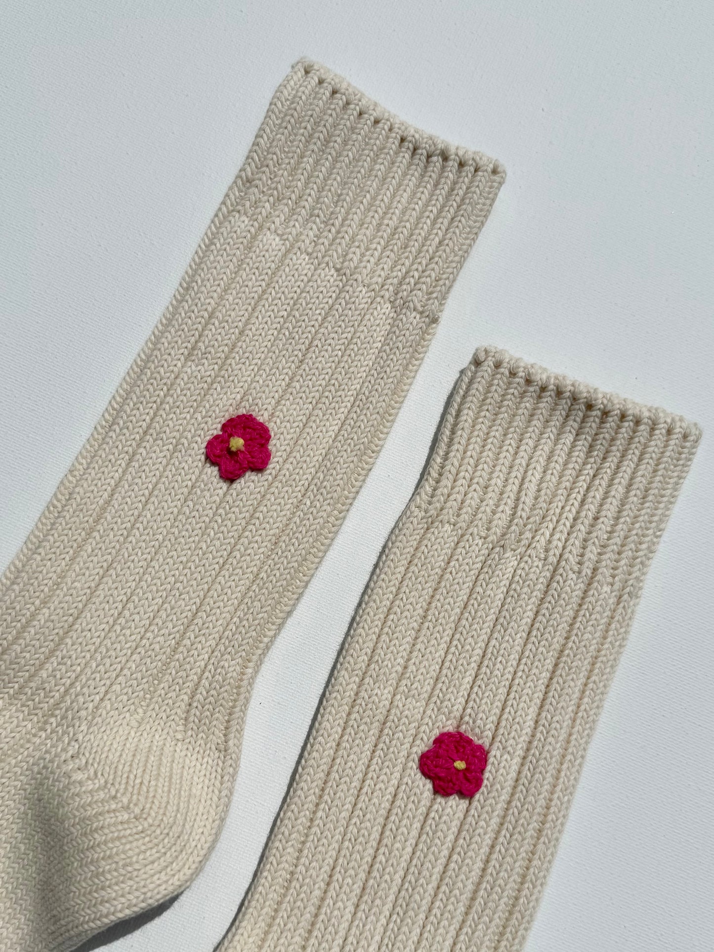 CROCHET MINI FLOWER SOCKS