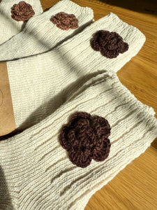 CROCHET COOKIE FLOWERS SOCKS