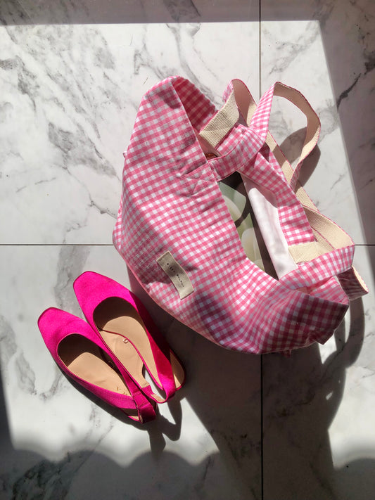 GINGHAM TOTE BAG