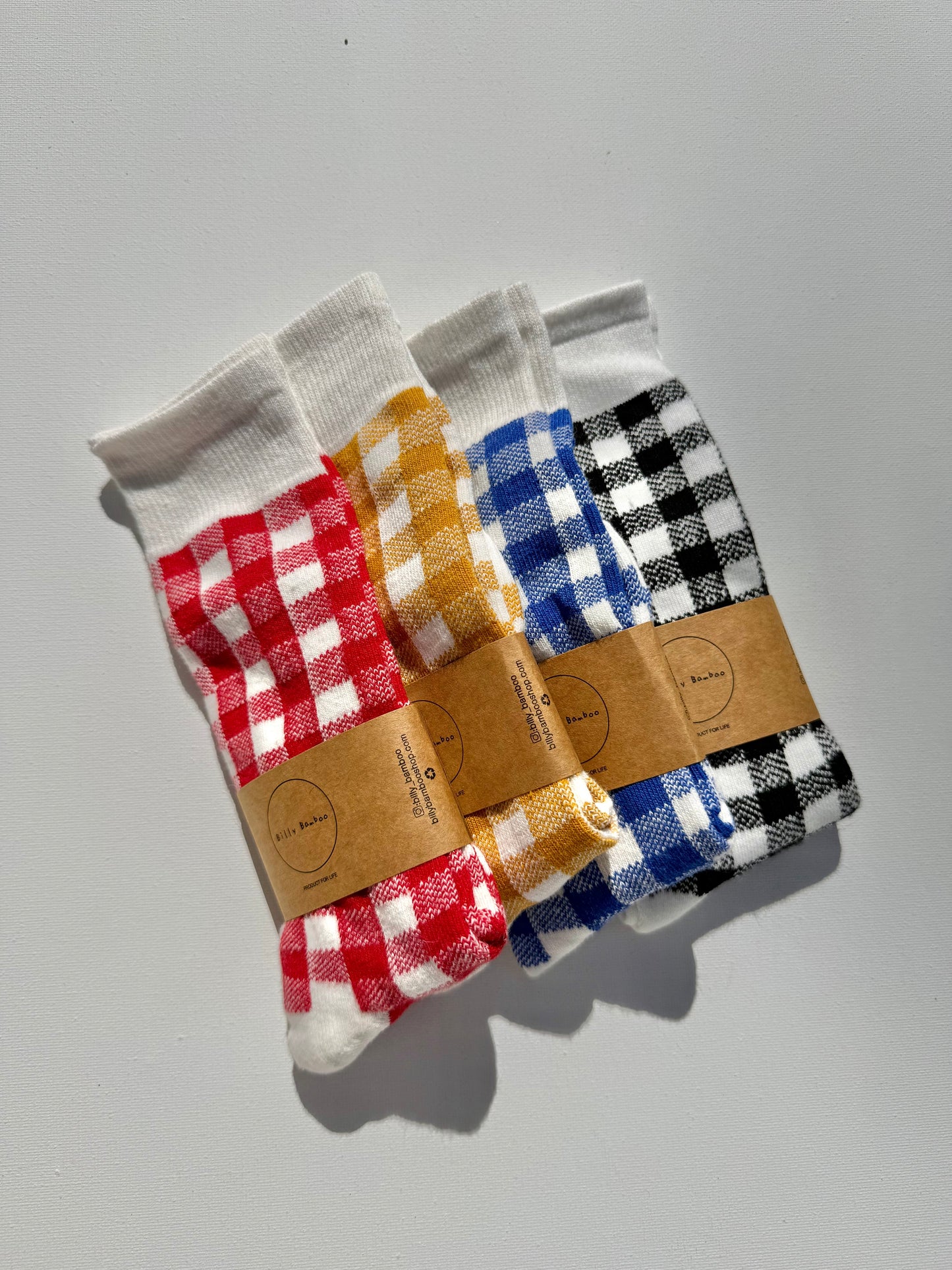 KIDS GINGHAM HIGH SOCKS