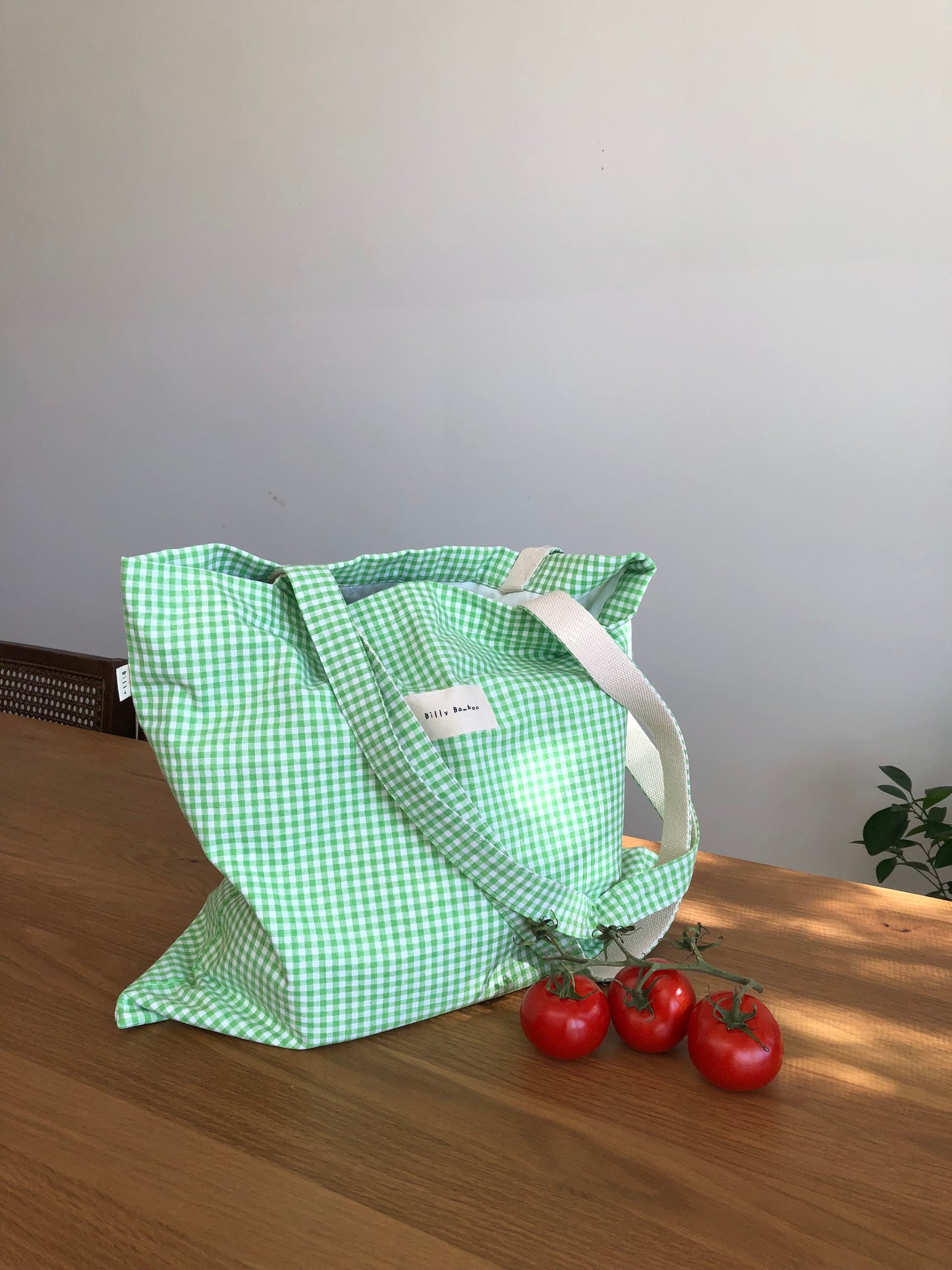 GINGHAM TOTE BAG