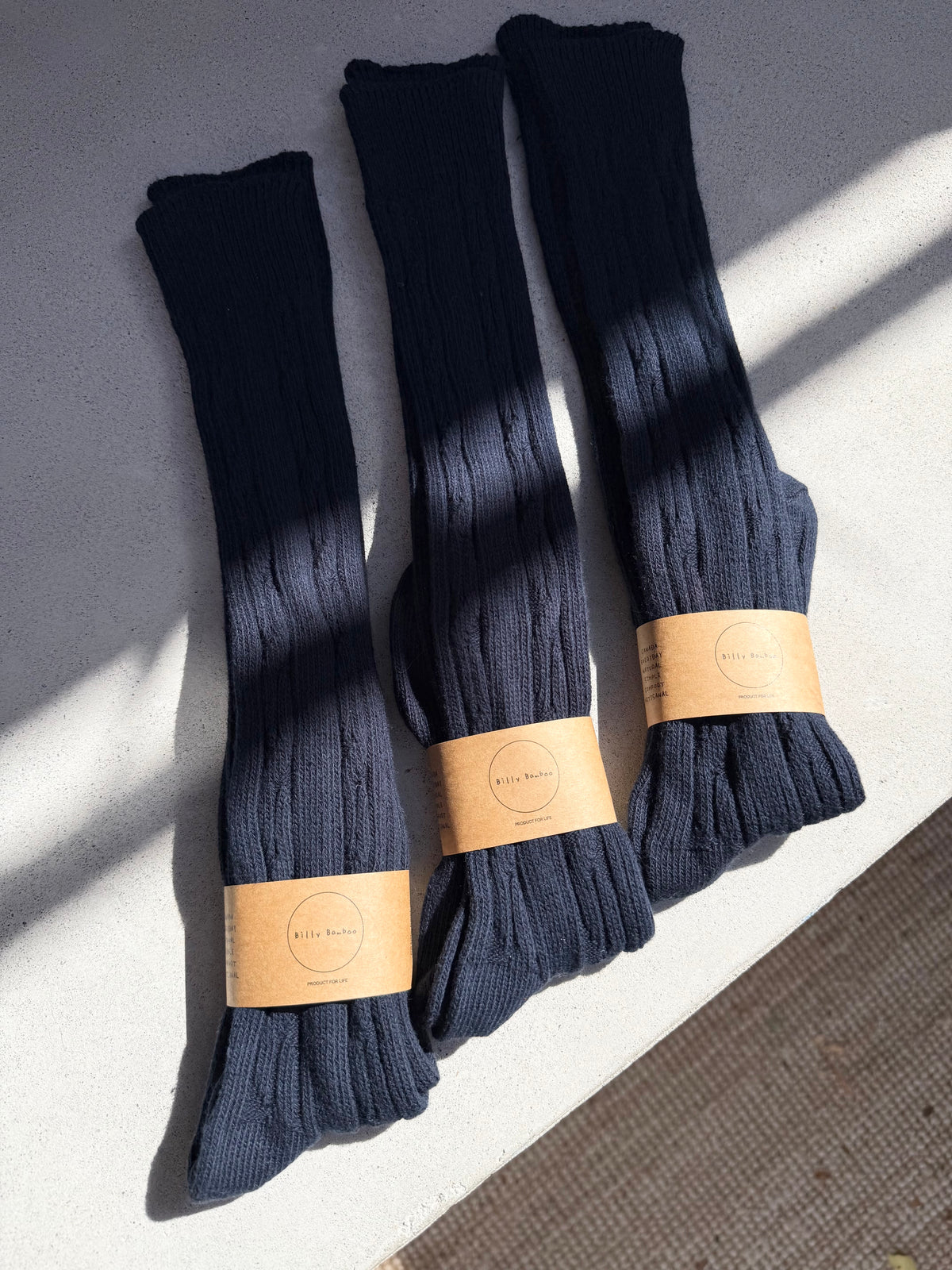 CANADA COTTON CABLE KNEE SOCKS