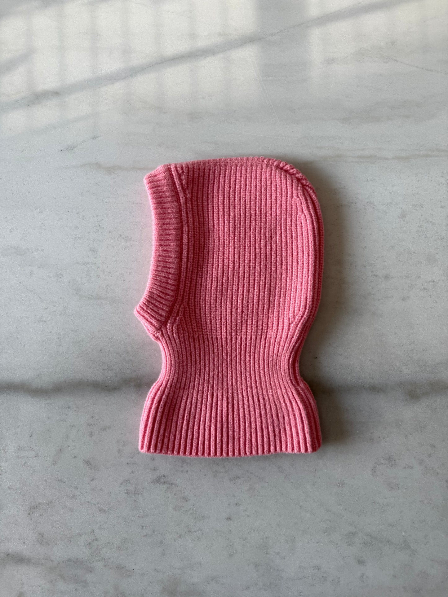 CHUNKY RIB FUZZY WOOL BALACLAVA