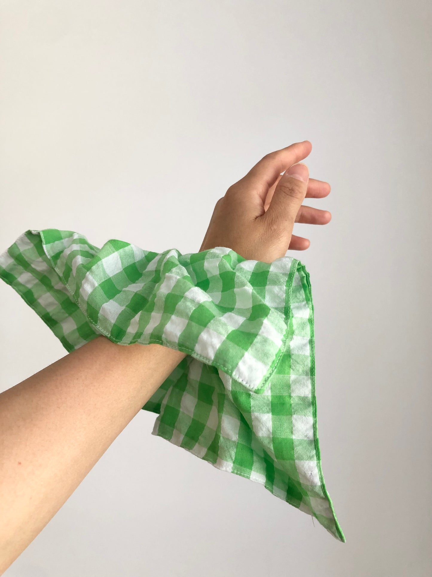 GINGHAM PETAL SCRUNCHIES - crystal bright
