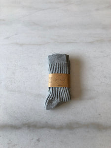 RIBBED COTTON HIGH SOCKS - neutral