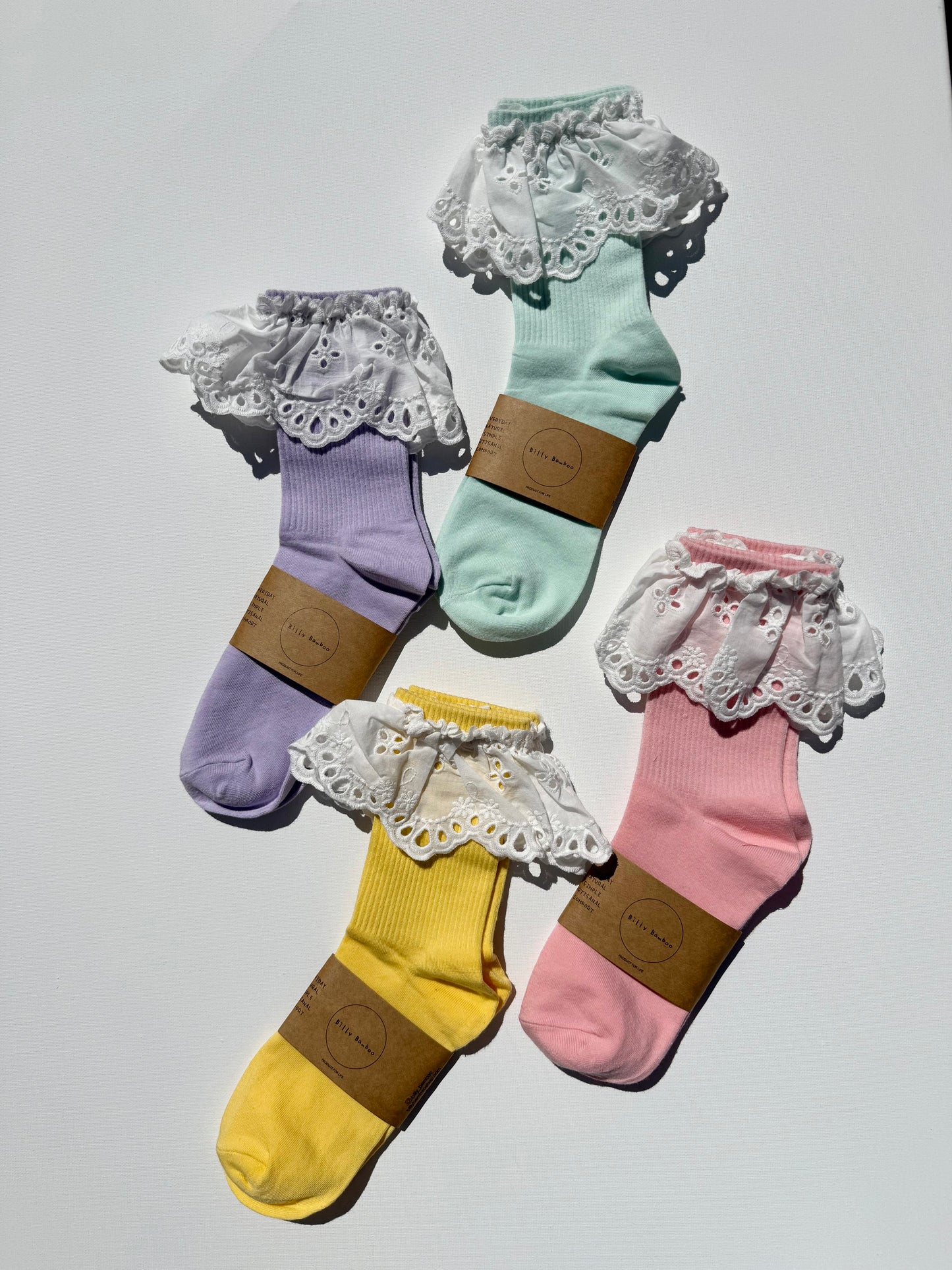 COTSWOLD MEADOW LACE SOCKS - brights