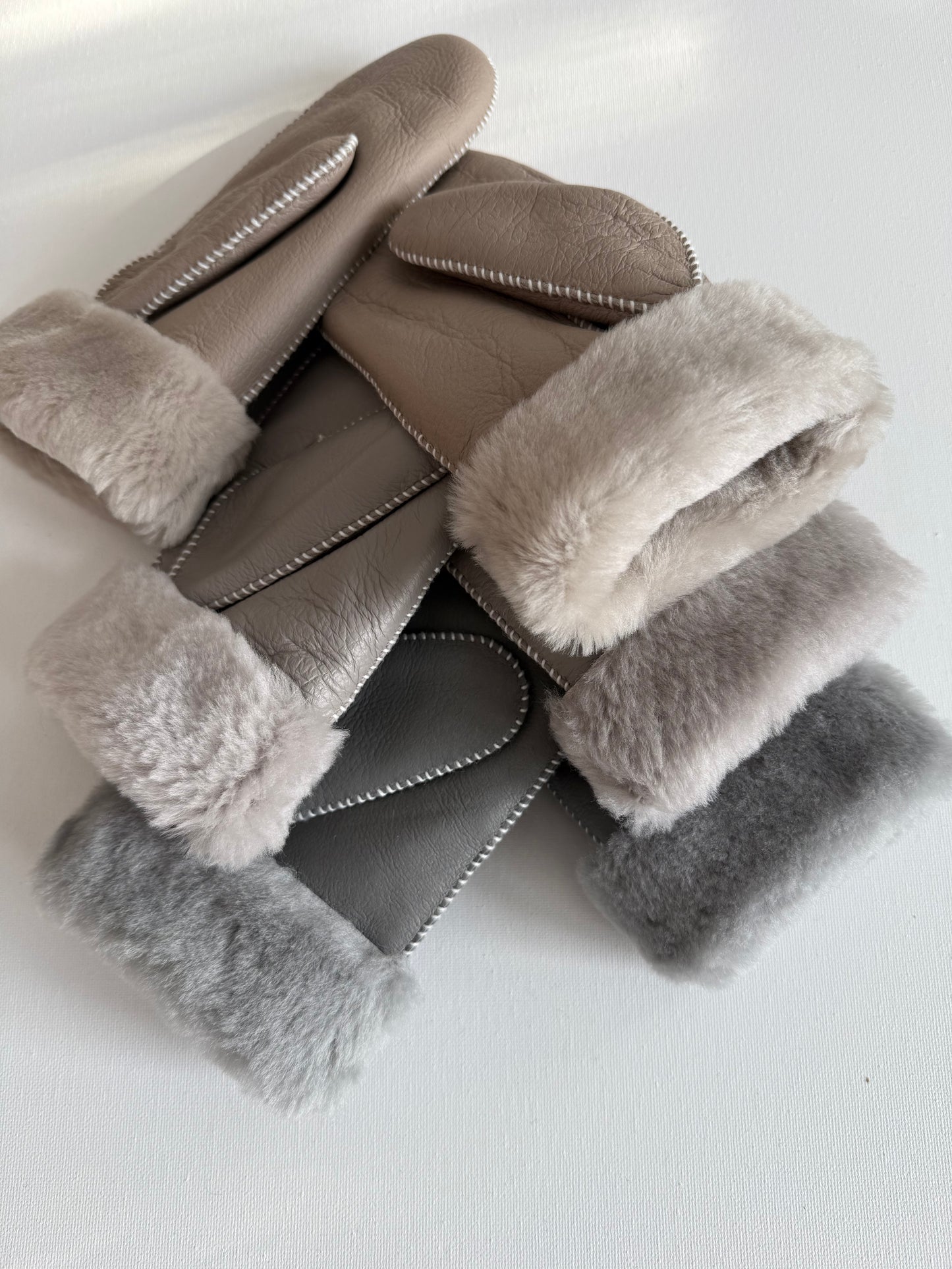 SHEARLING MITTENS