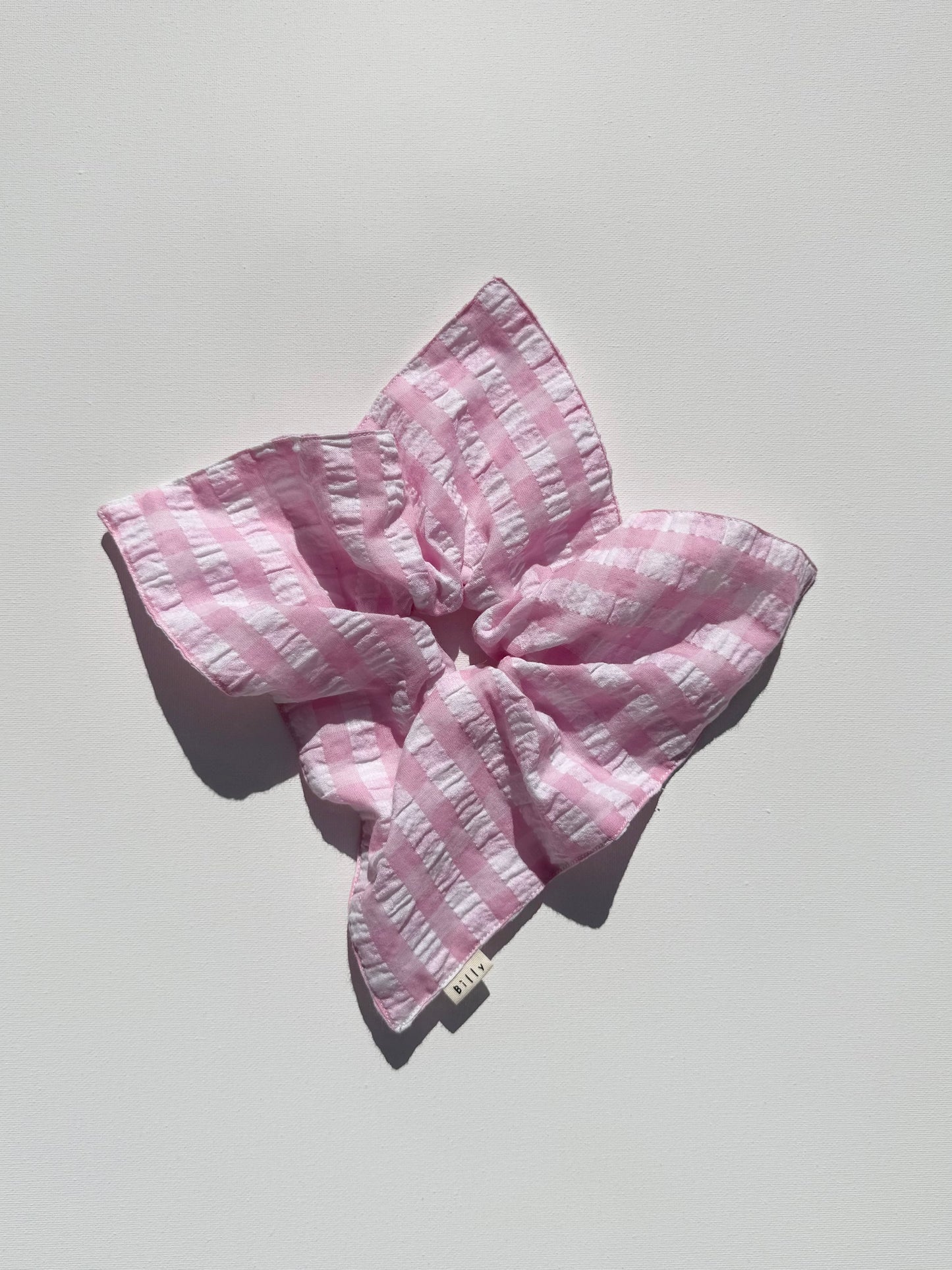 GINGHAM PETAL SCRUNCHIES - crystal bright