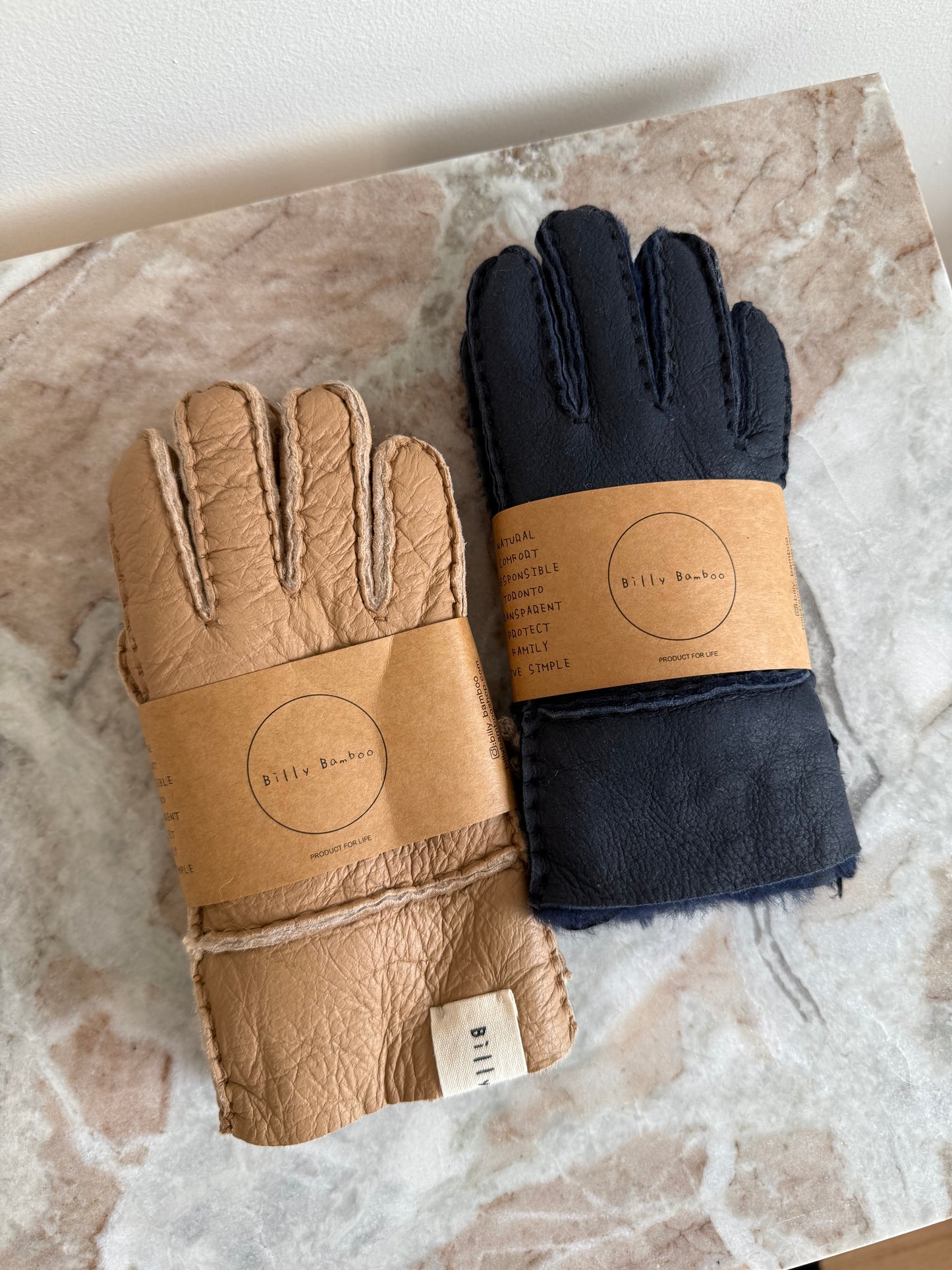 KIDS SHEARLING MITTENS