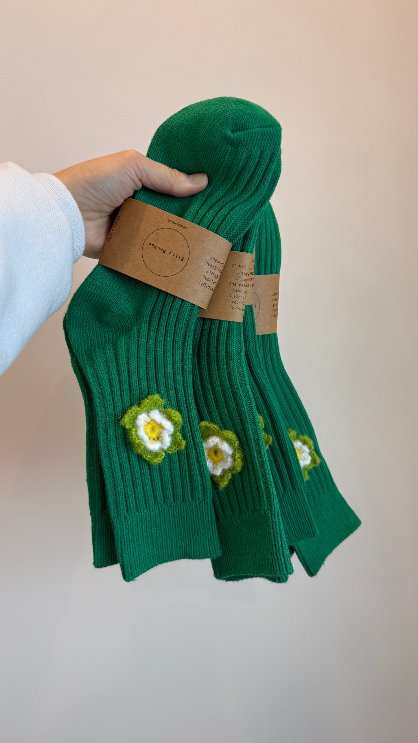 CROCHET DAFFODILS COTTON SOCKS