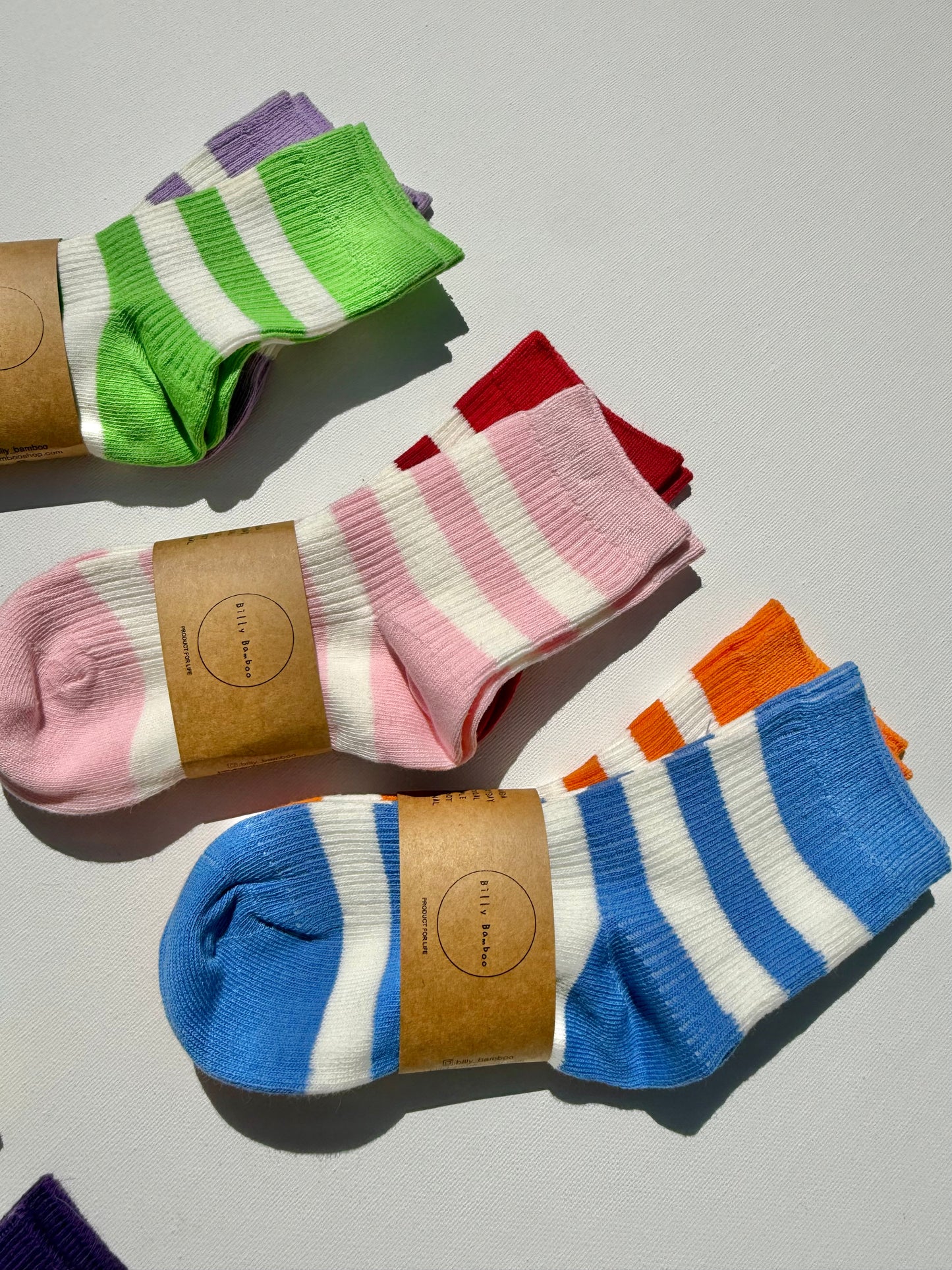 KIDS POP STRIPE SOCKS: PACK OF 2
