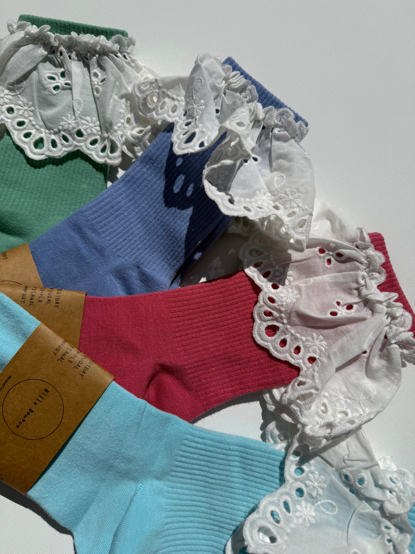 COTSWOLD MEADOW LACE SOCKS - brights