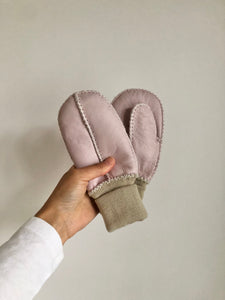 KIDS SHEARLING MITTENS