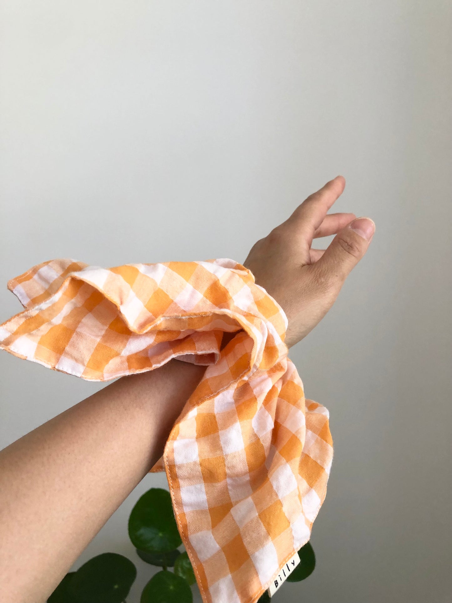 GINGHAM PETAL SCRUNCHIES - crystal bright