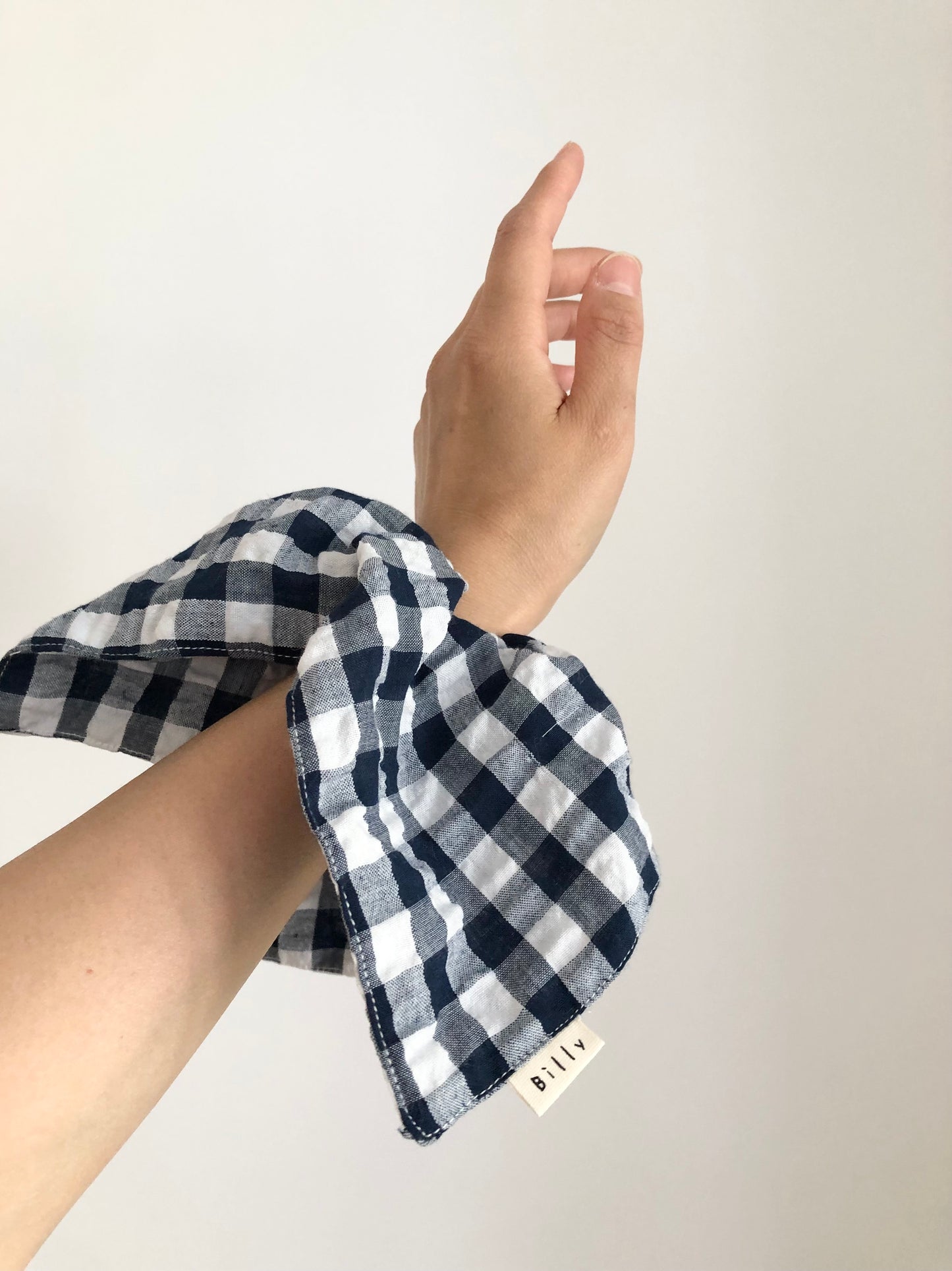 GINGHAM PETAL SCRUNCHIES - neutral