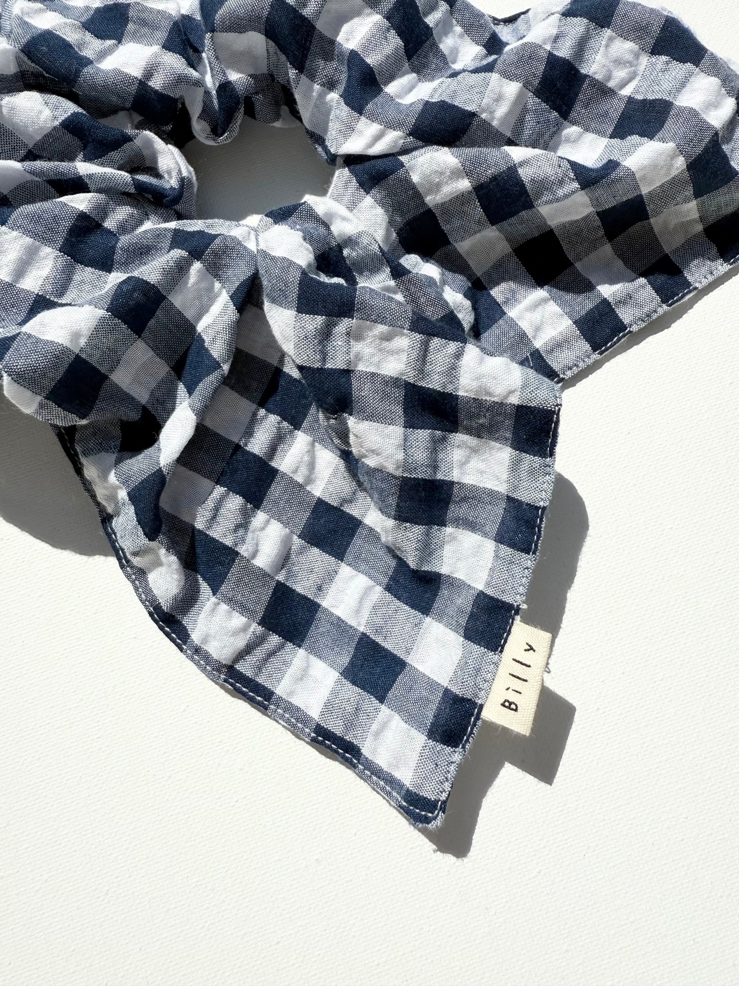 GINGHAM PETAL SCRUNCHIES - neutral