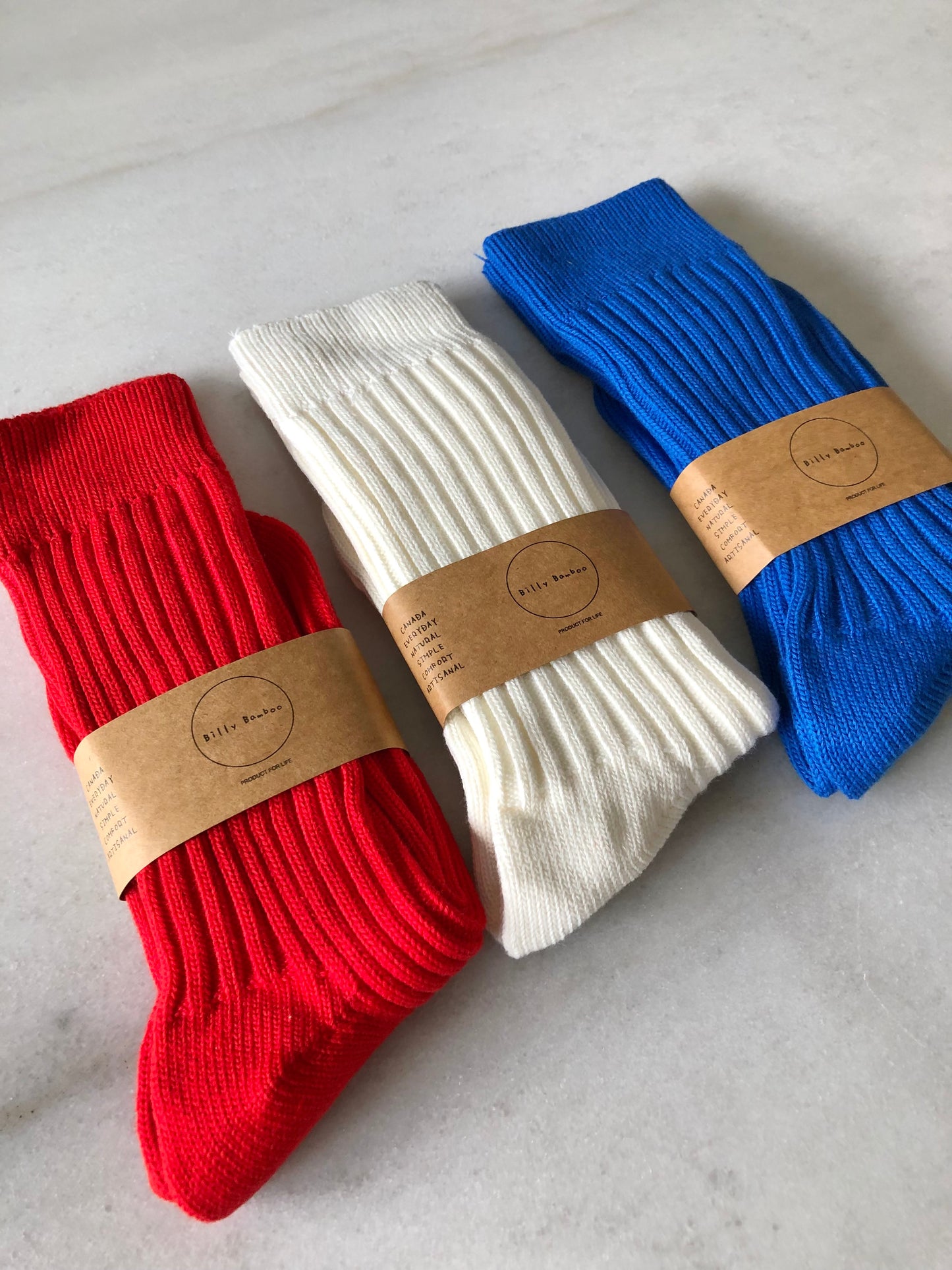 RIBBED COTTON HIGH SOCKS