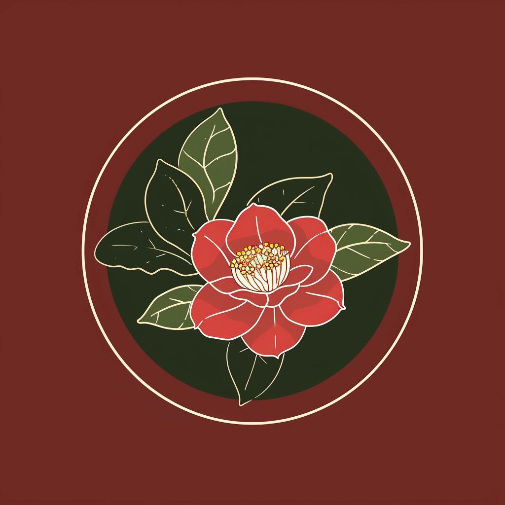 HAND EMBROIDERY CAMELLIA CAPS