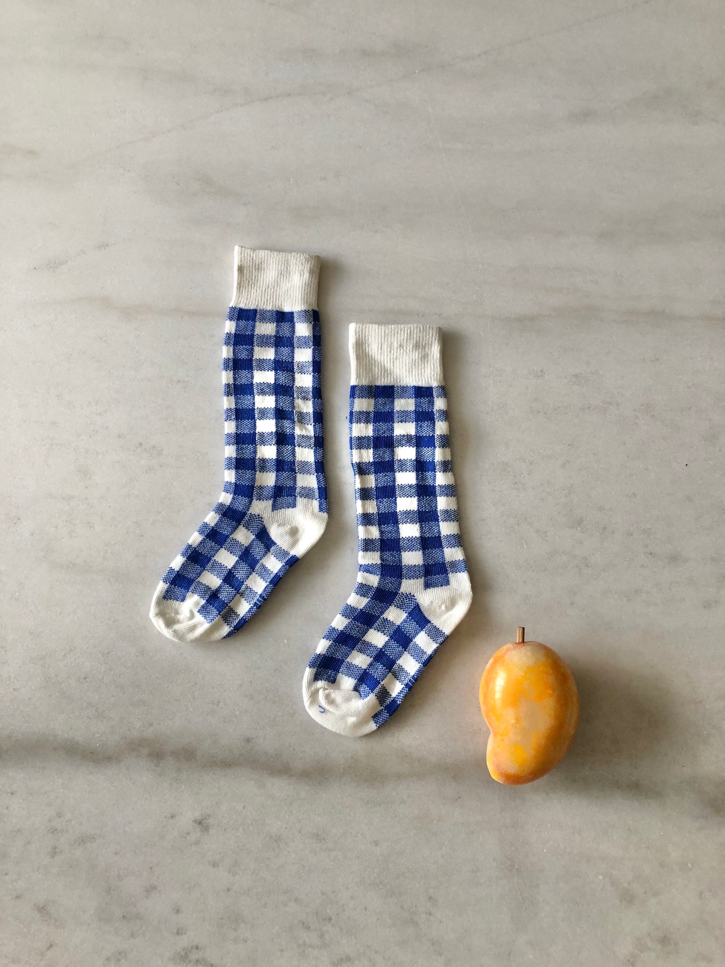 KIDS GINGHAM HIGH SOCKS