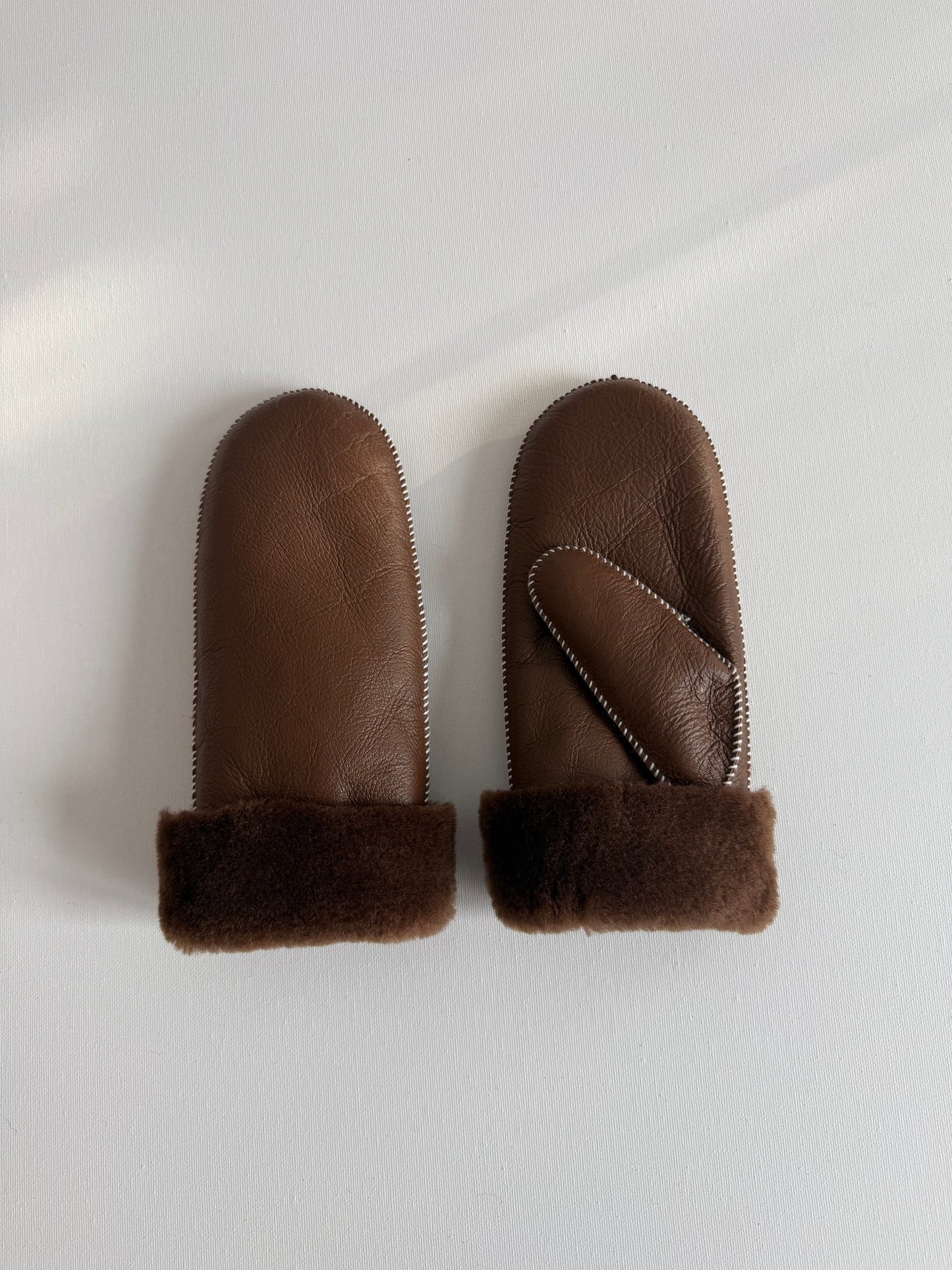 SHEARLING MITTENS