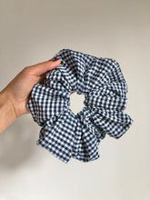 Load image into Gallery viewer, MINI GINGHAM SEERSUCKER SCRUNCHIES - neutral