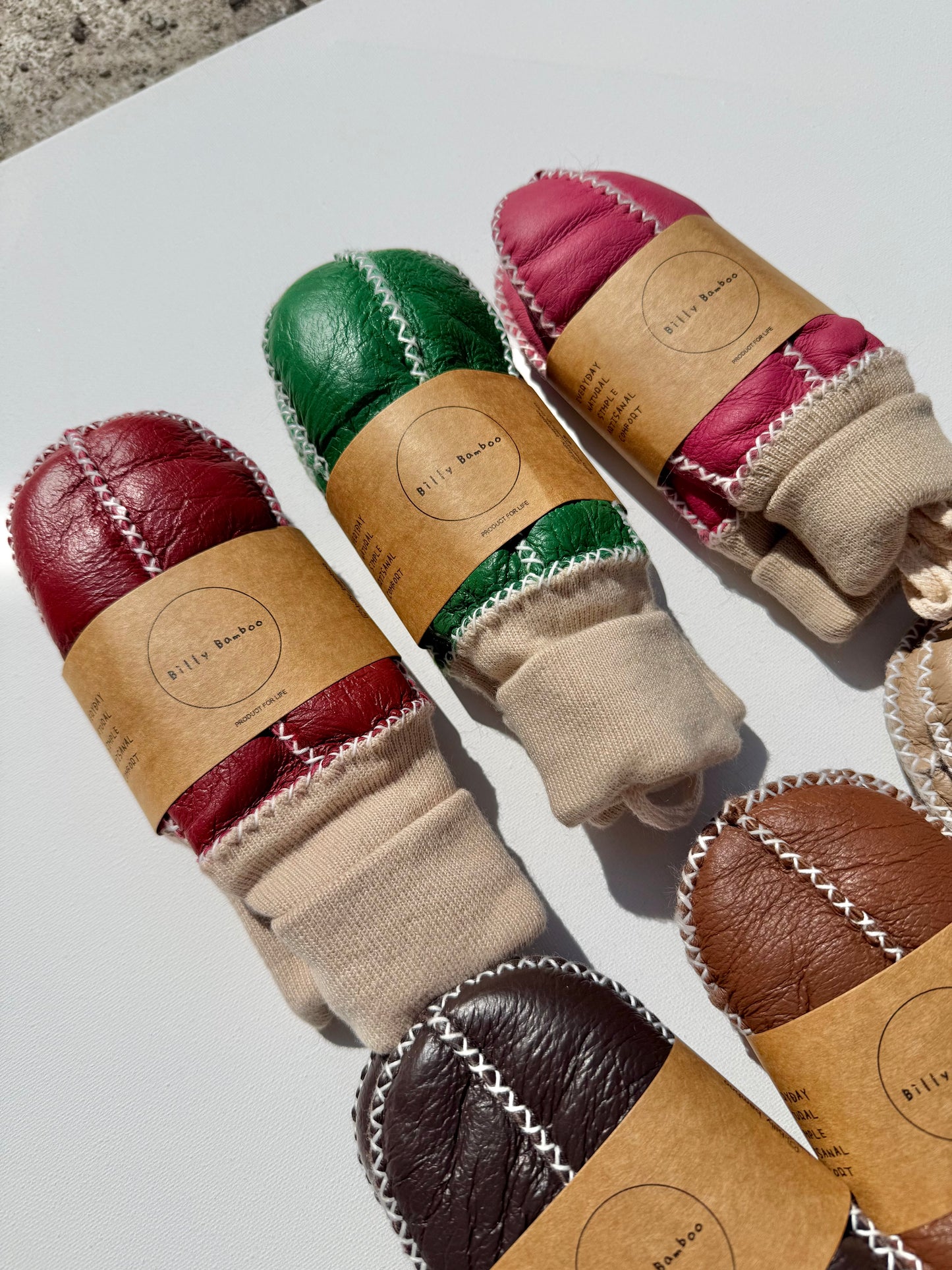 KIDS SHEARLING MITTENS