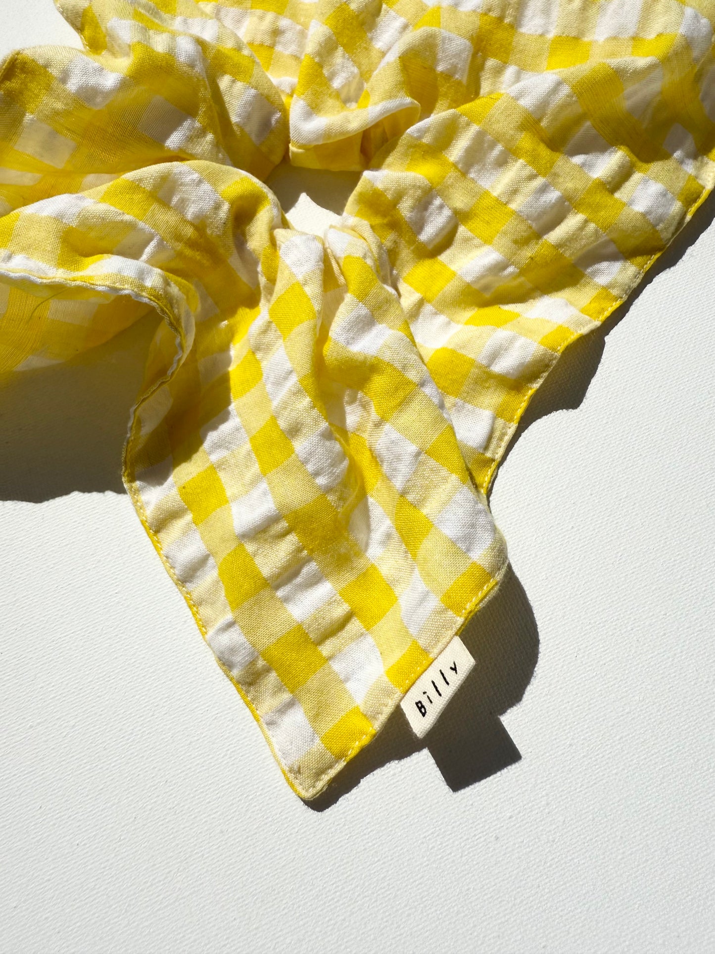GINGHAM PETAL SCRUNCHIES - crystal bright
