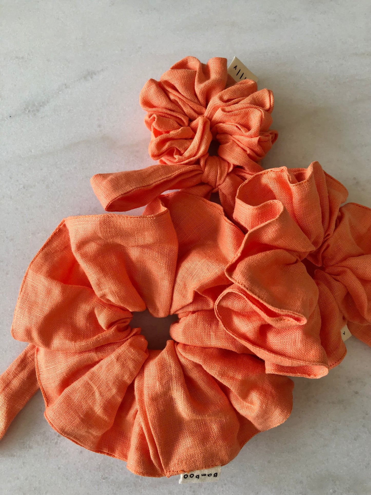 PURE LINEN SCRUNCHIES - bright