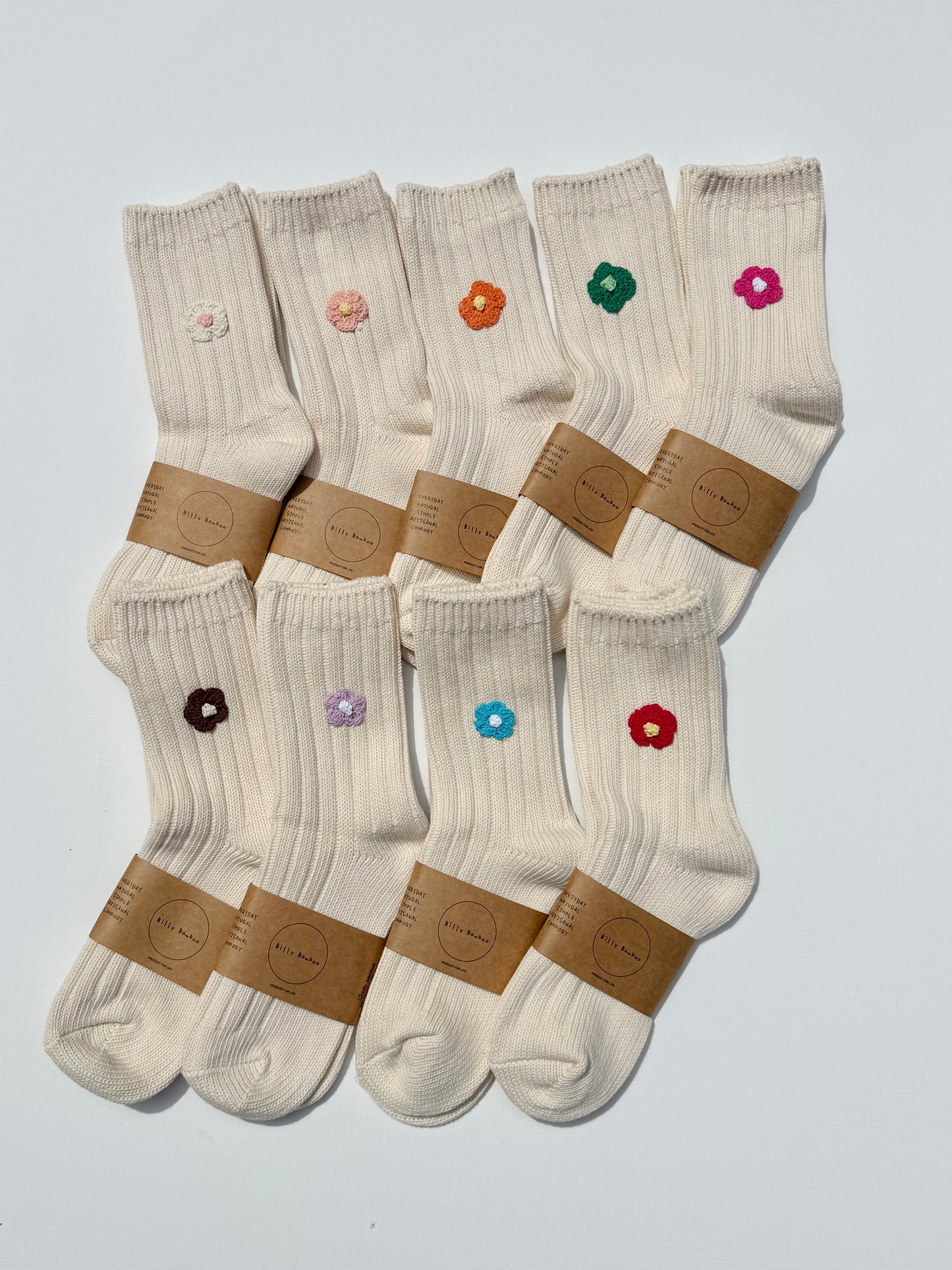 CROCHET HAPPY FLOWER SOCKS