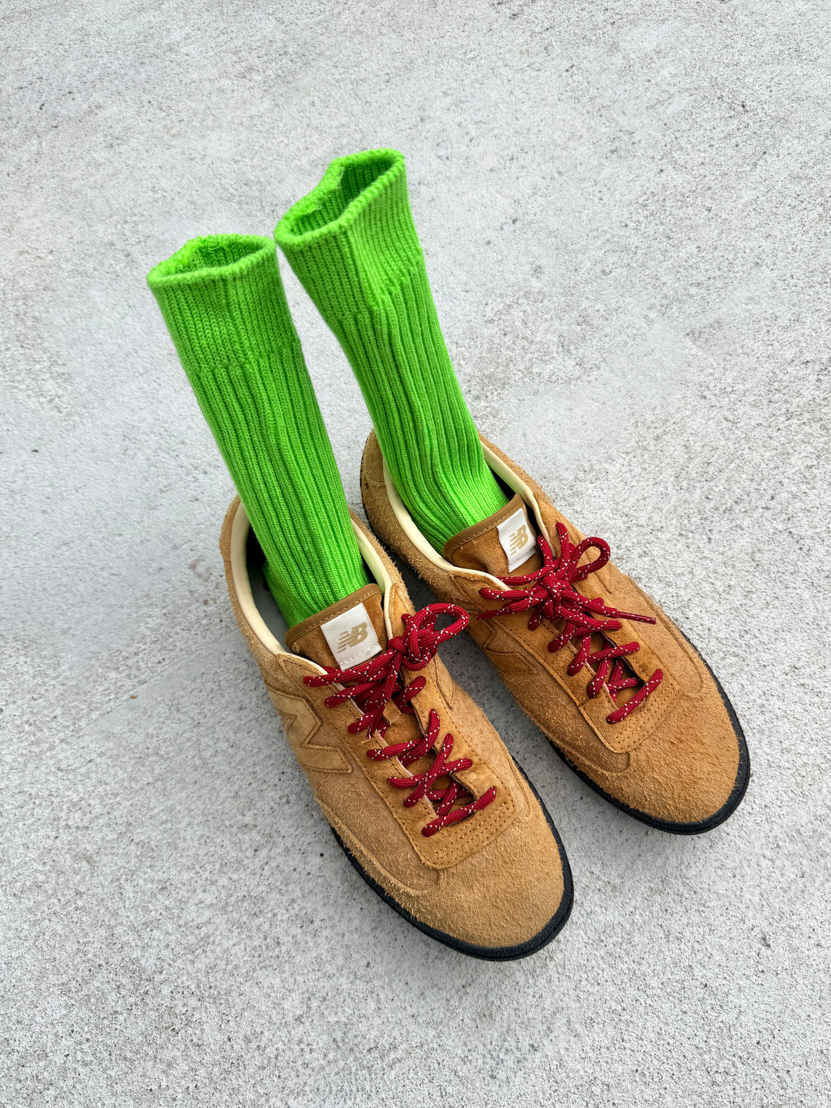 RIBBED COTTON HIGH SOCKS - crystal bright