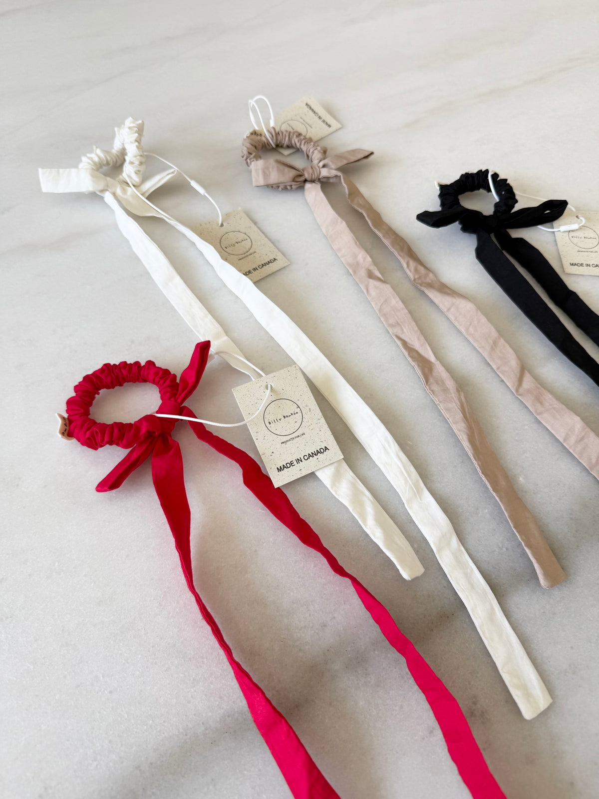 COTTON POPLIN MINI BOW SCRUNCHIES