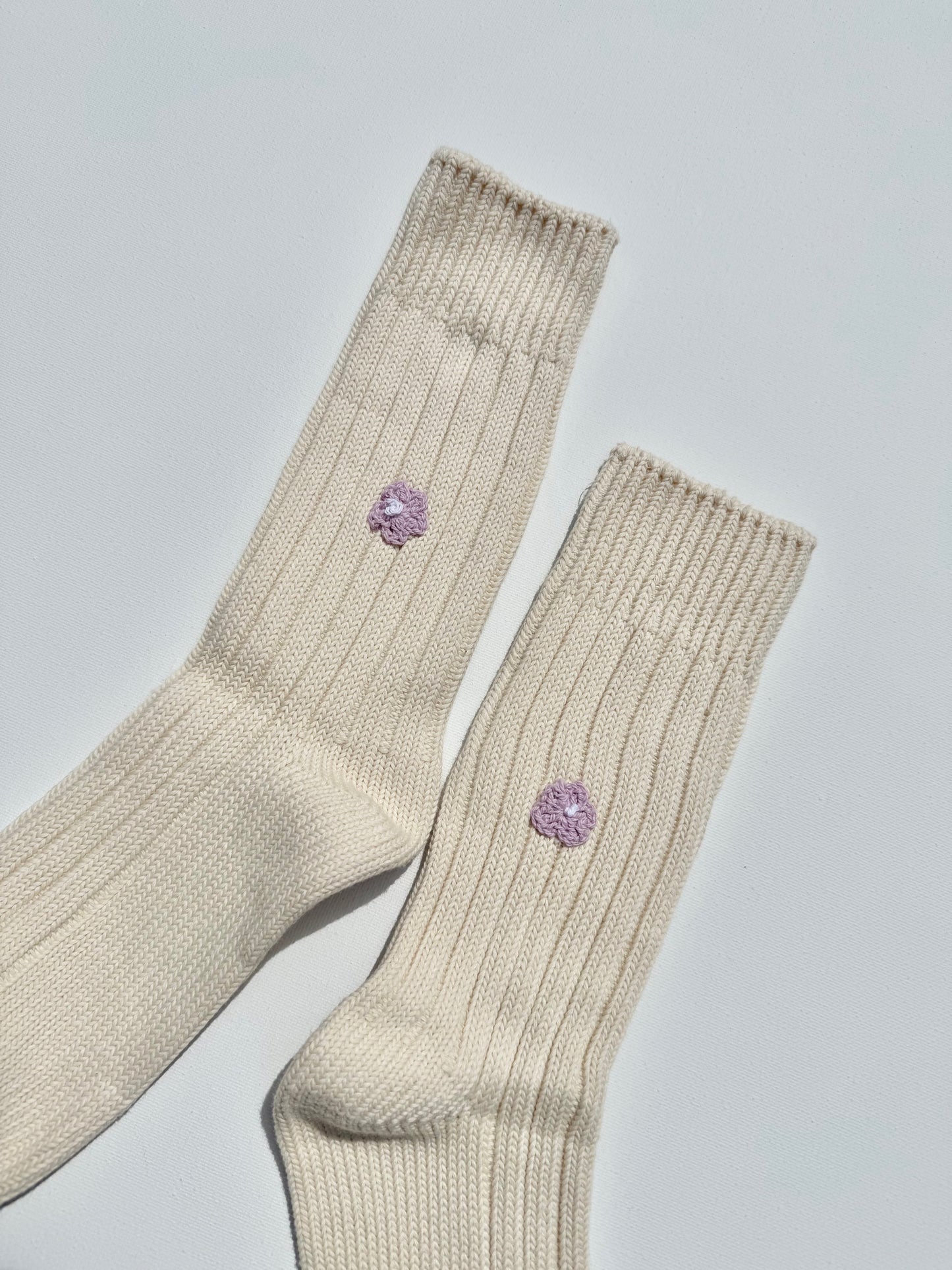 CROCHET MINI FLOWER SOCKS