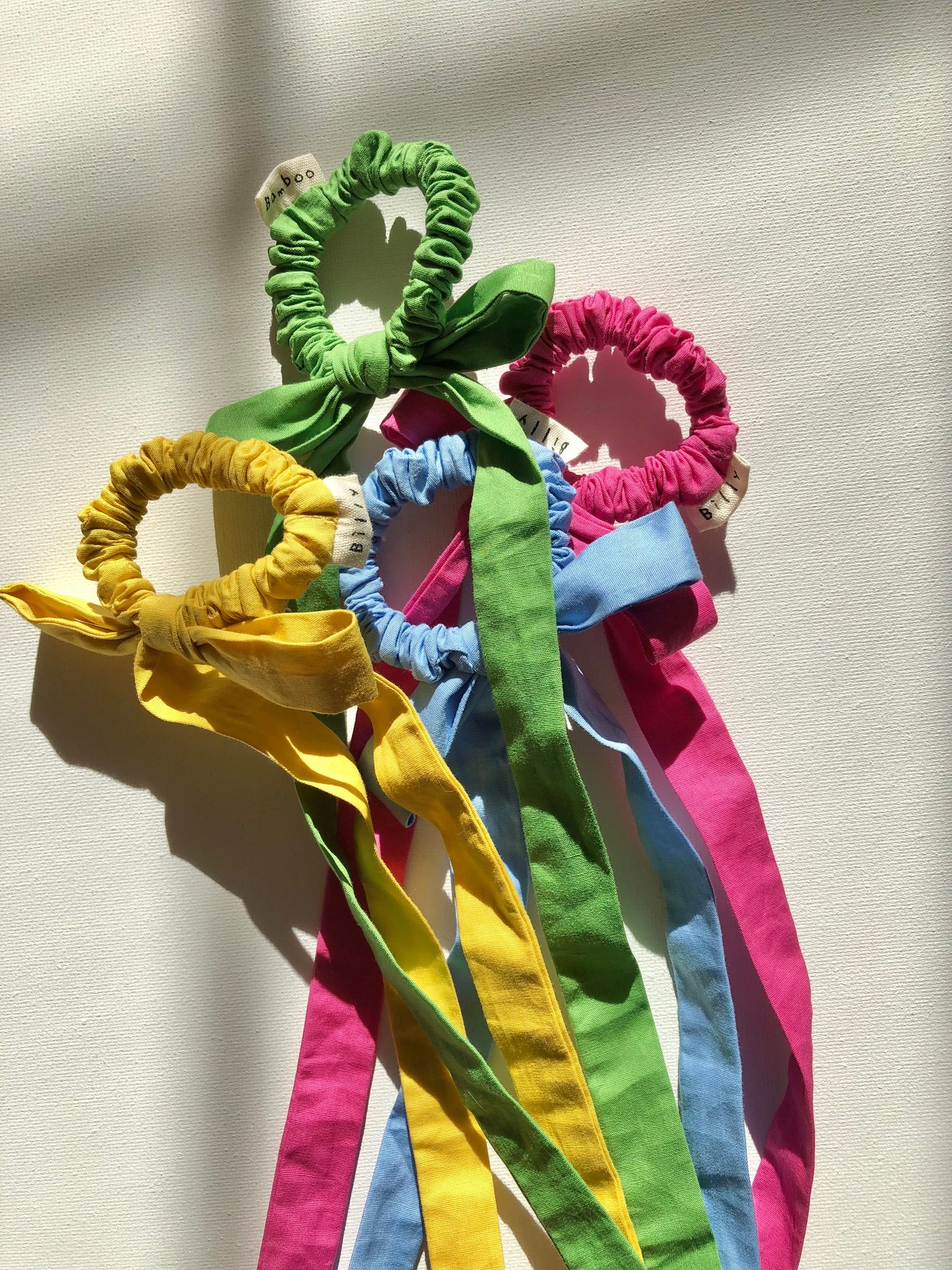 COTTON POPLIN MINI BOW SCRUNCHIES