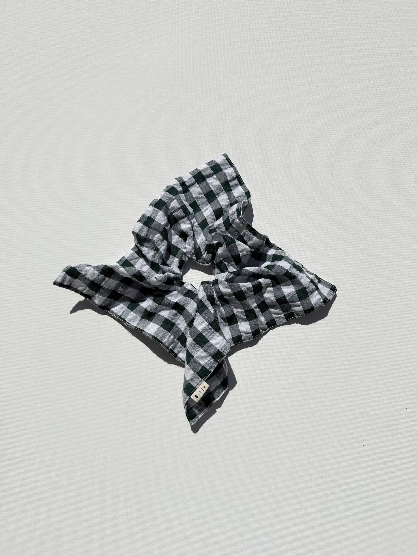 GINGHAM PETAL SCRUNCHIES - neutral