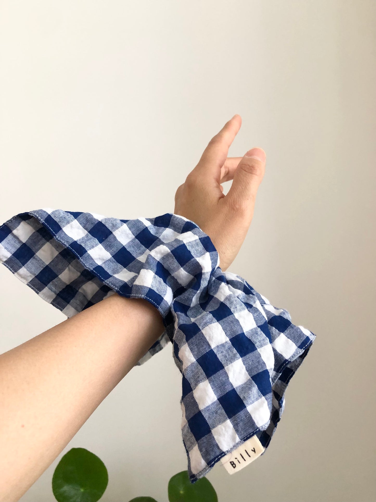 GINGHAM PETAL SCRUNCHIES - crystal bright