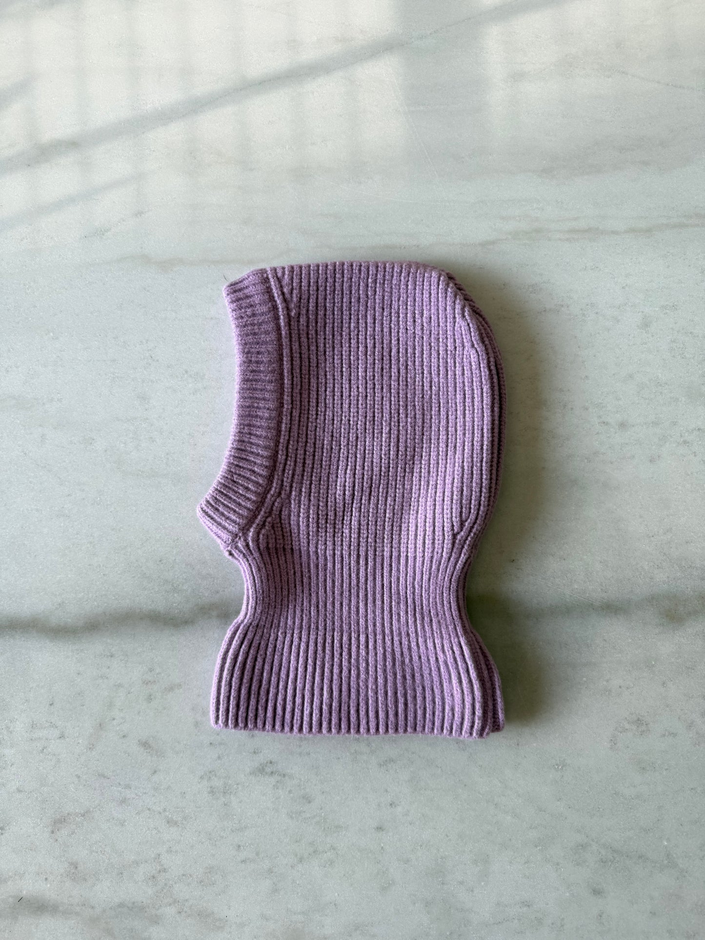 CHUNKY RIB FUZZY WOOL BALACLAVA